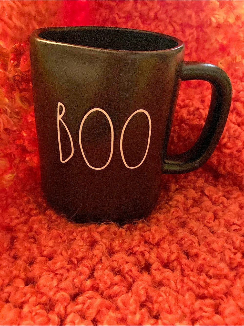 Rae Dunn BOO Artisan Collection mug Black